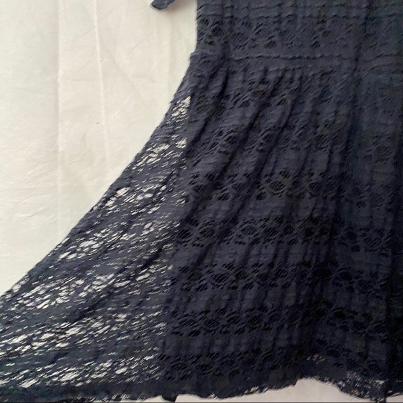 Navy Blue Lace Dress Juniors Size XL - Picture 4 of 10